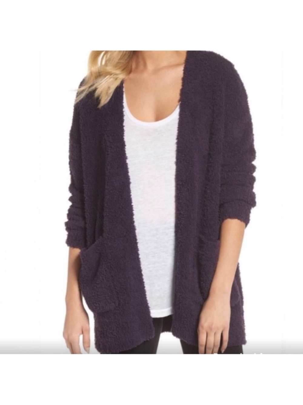 Barefoot Dreams Cardigan size S / M Plum Purple